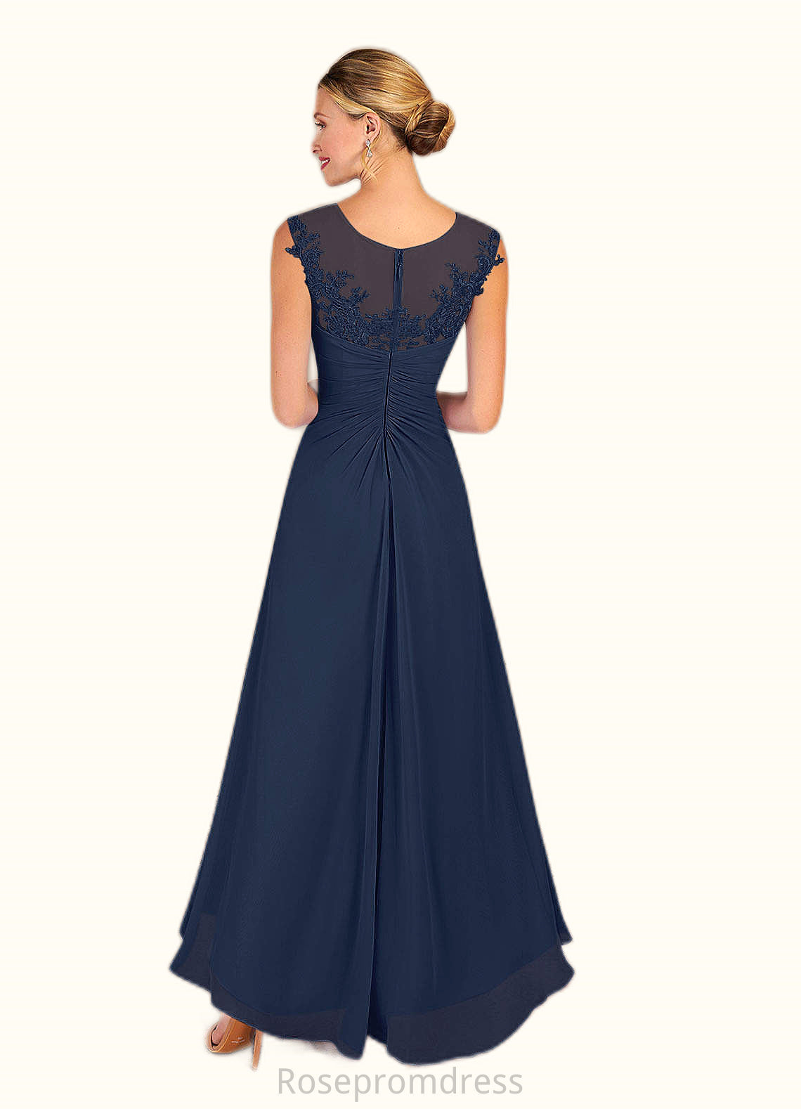 Alison A-Line Sequins Chiffon Asymmetrical Dress SRSP0019823