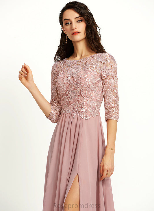 Neckline Silhouette ScoopNeck Embellishment A-Line Fabric SplitFront Floor-Length Length Guadalupe Floor Length Natural Waist Bridesmaid Dresses
