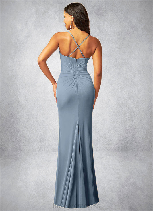Reese Mermaid Pleated Mesh Floor-Length Dress SRSP0019725