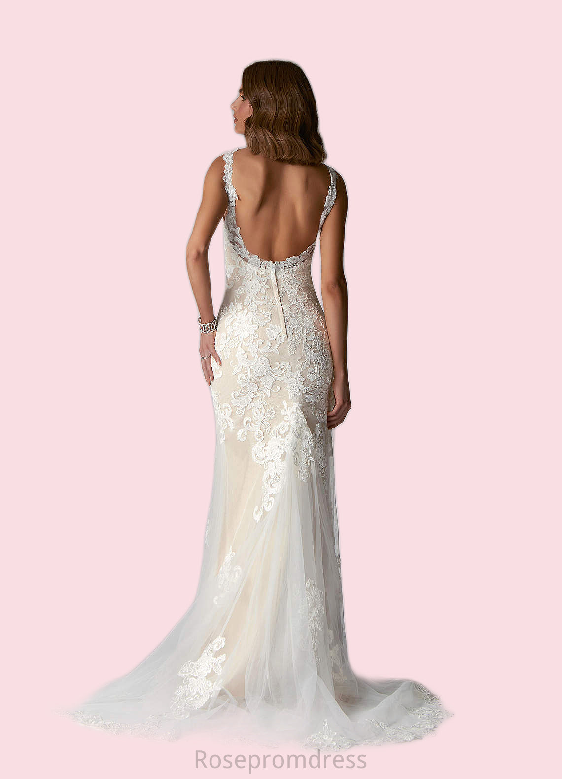 Sophie Mermaid Sequins Tulle Chapel Train Dress SRSP0020078