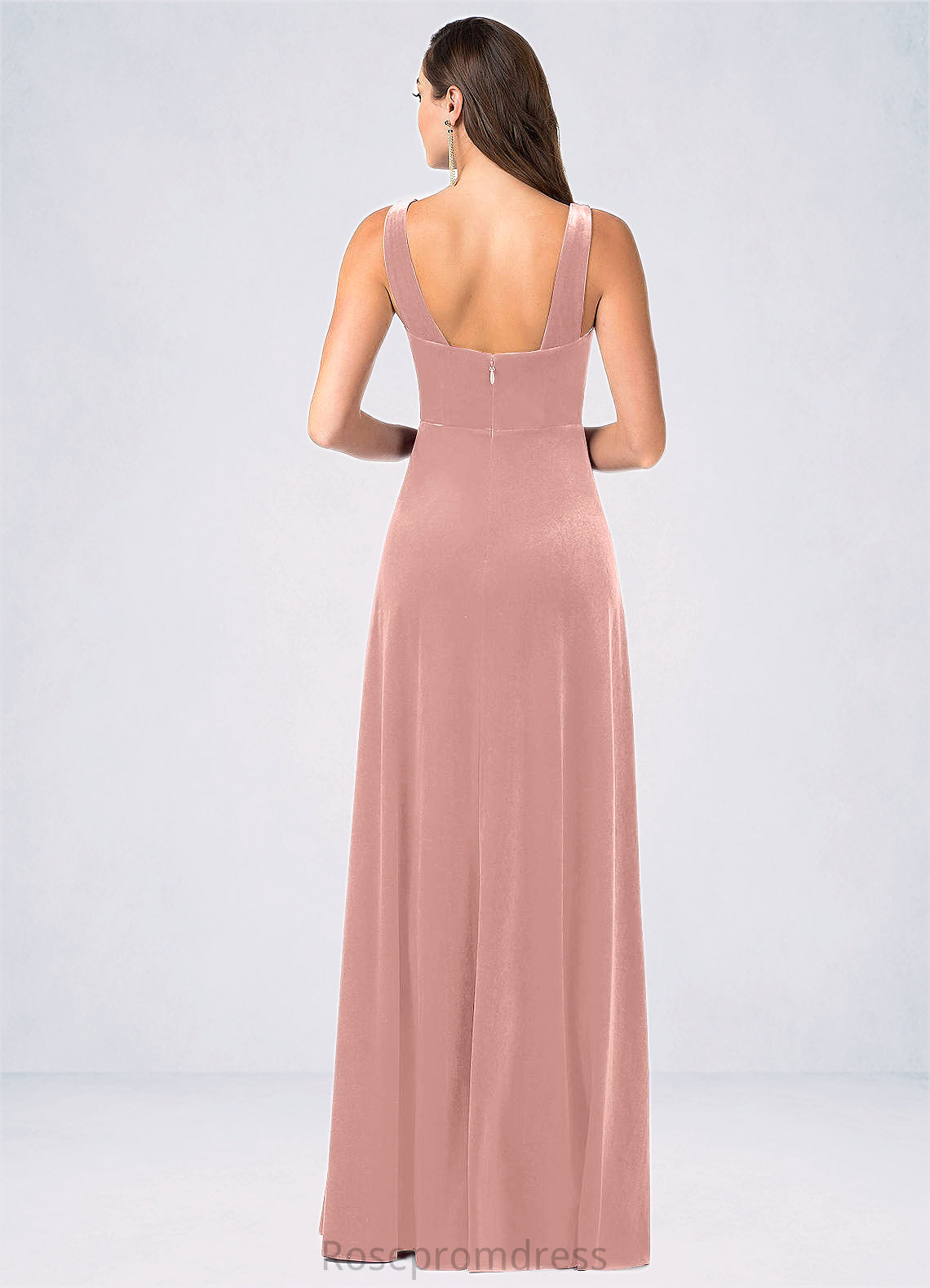 Nova A-Line Velvet Floor-Length Dress SRSP0019788
