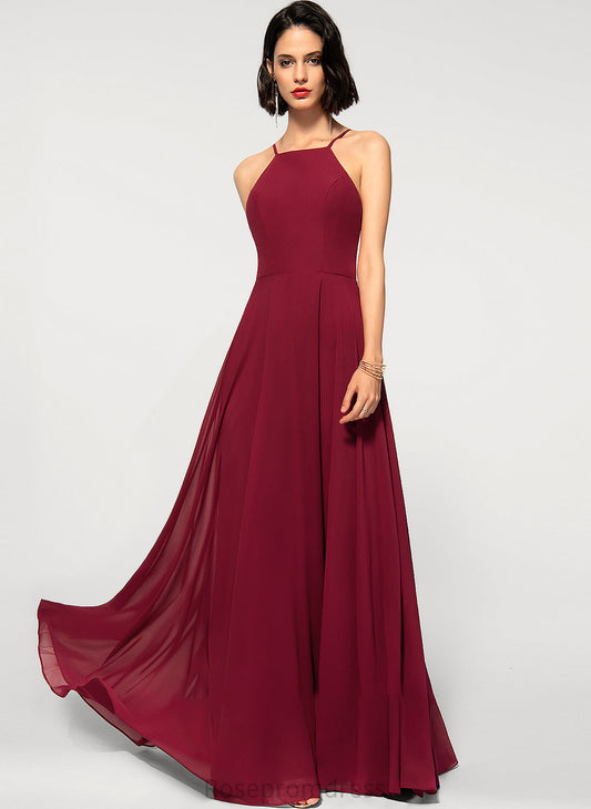 Neckline Length Straps Fabric A-Line Silhouette ScoopNeck Floor-Length SquareNeckline Marisa Bridesmaid Dresses