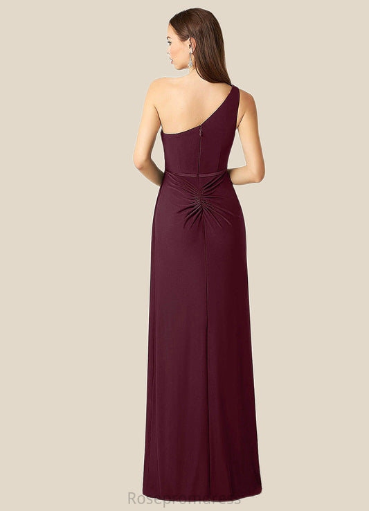 Nevaeh Sheath Ruched Luxe Knit Floor-Length Dress SRSP0019808