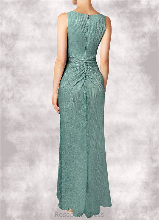 Ruby A-Line Ruched Metallic Mesh Asymmetrical Dress SRSP0019964