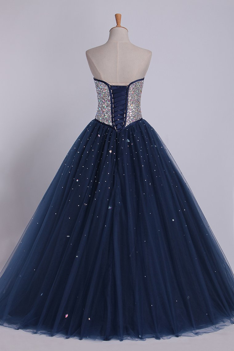 2024 Bicolor Quinceanera Dresses Sweetheart Ball Gown Floor-Length Beaded Bodice