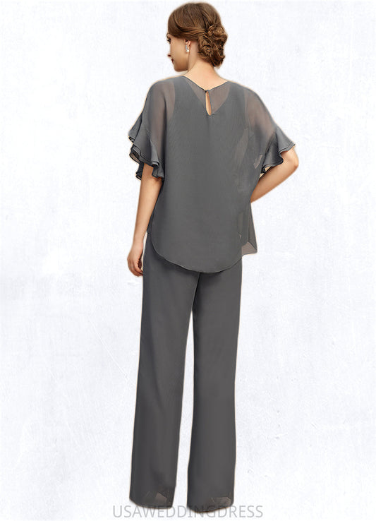 Athena Jumpsuit/Pantsuit Separates Scoop Floor-Length Chiffon Mother of the Bride Dress DS126P0021940