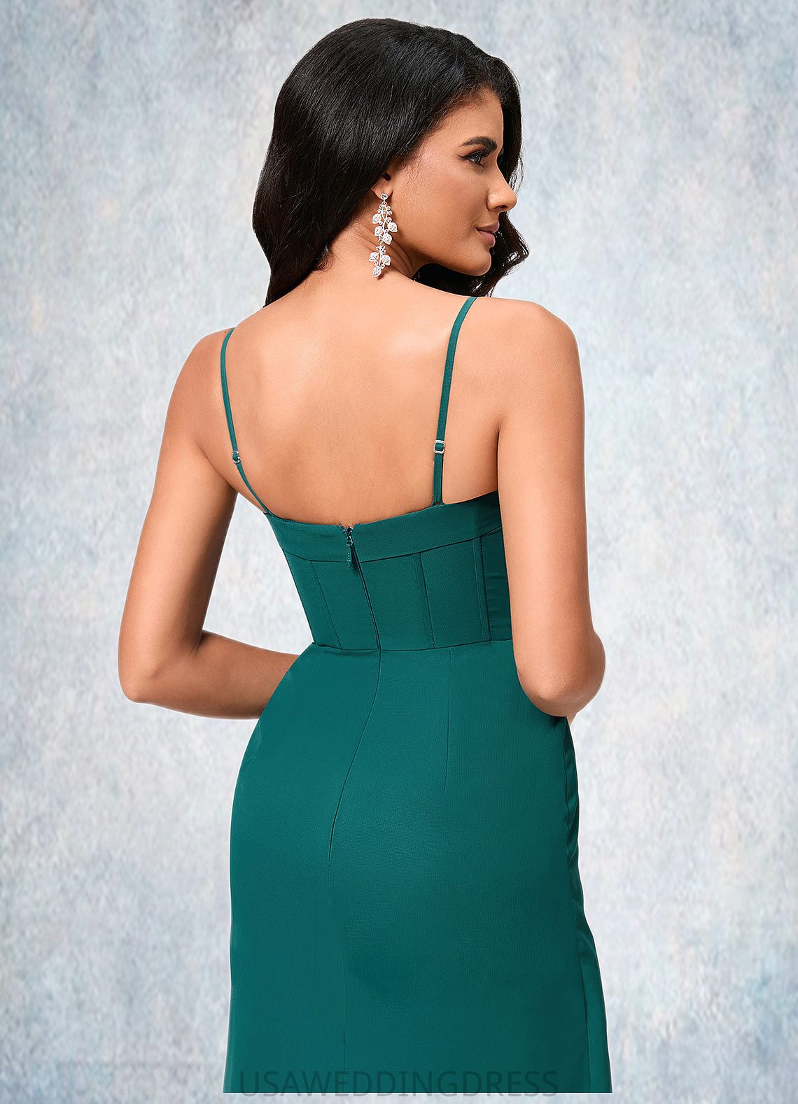 Karla Sheath/Column Square Asymmetrical Chiffon Cocktail Dress With Pleated DSP0022389