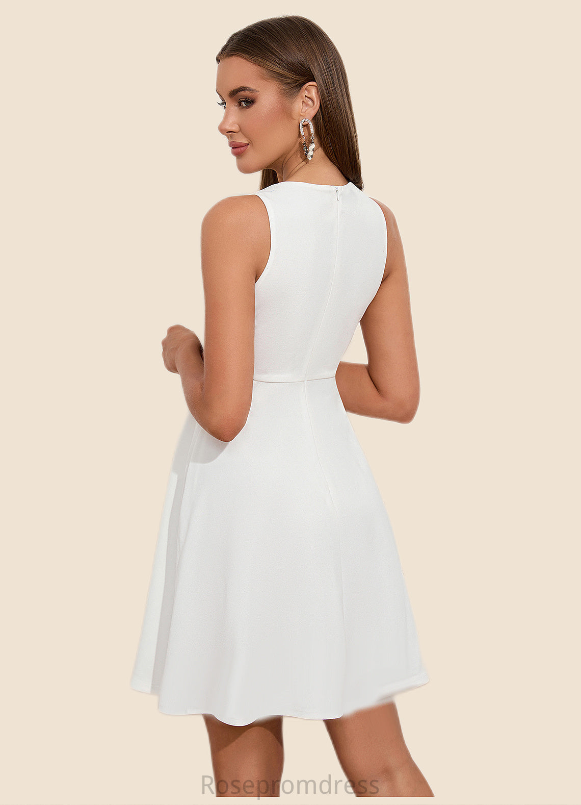 Perla Scoop Sexy A-line Polyester Mini Dresses SRSP0022439