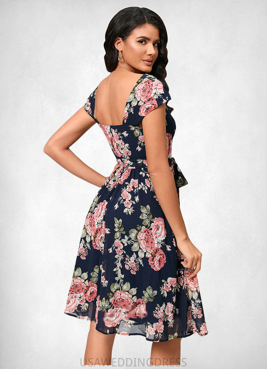 Jean A-line Square Knee-Length Chiffon Cocktail Dress DSP0022458