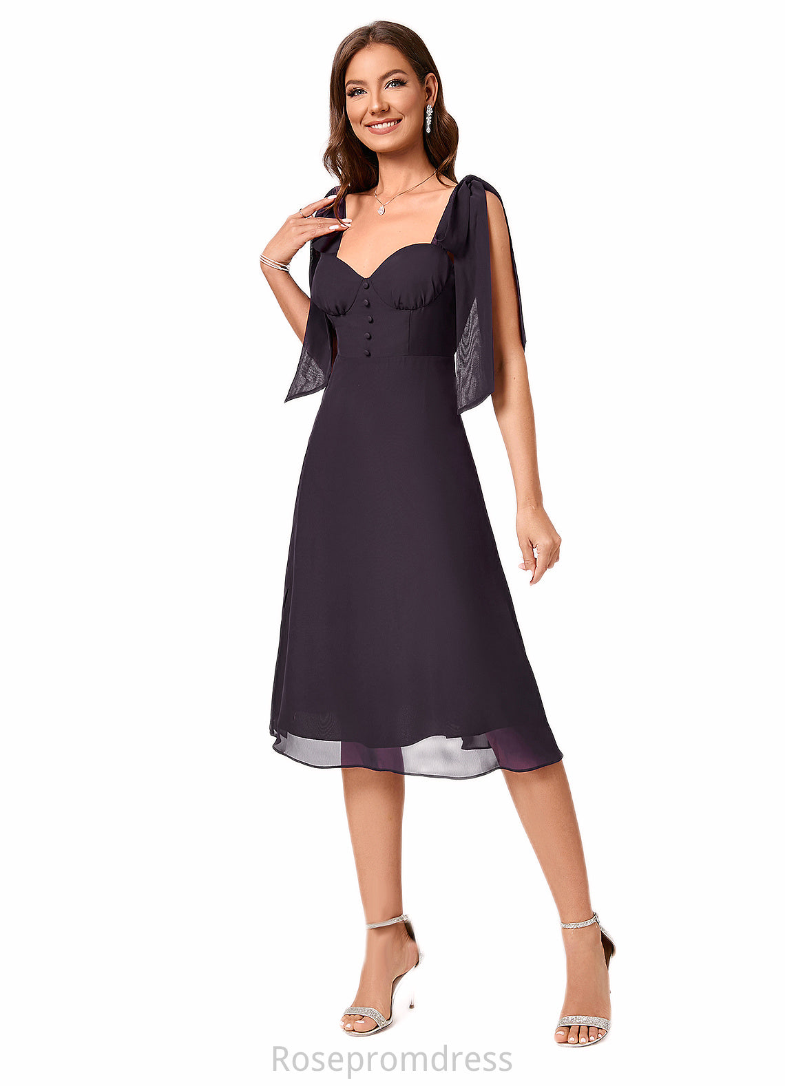 Paloma A-line Sweetheart Knee-Length Chiffon Cocktail Dress SRSP0022500