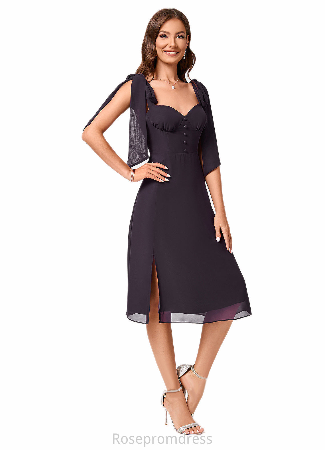 Paloma A-line Sweetheart Knee-Length Chiffon Cocktail Dress SRSP0022500