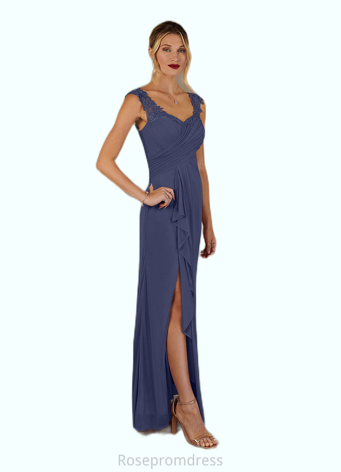 Mira A-Line Sweetheart Neckline Pleated Mesh Floor-Length Dress SRSP0022623