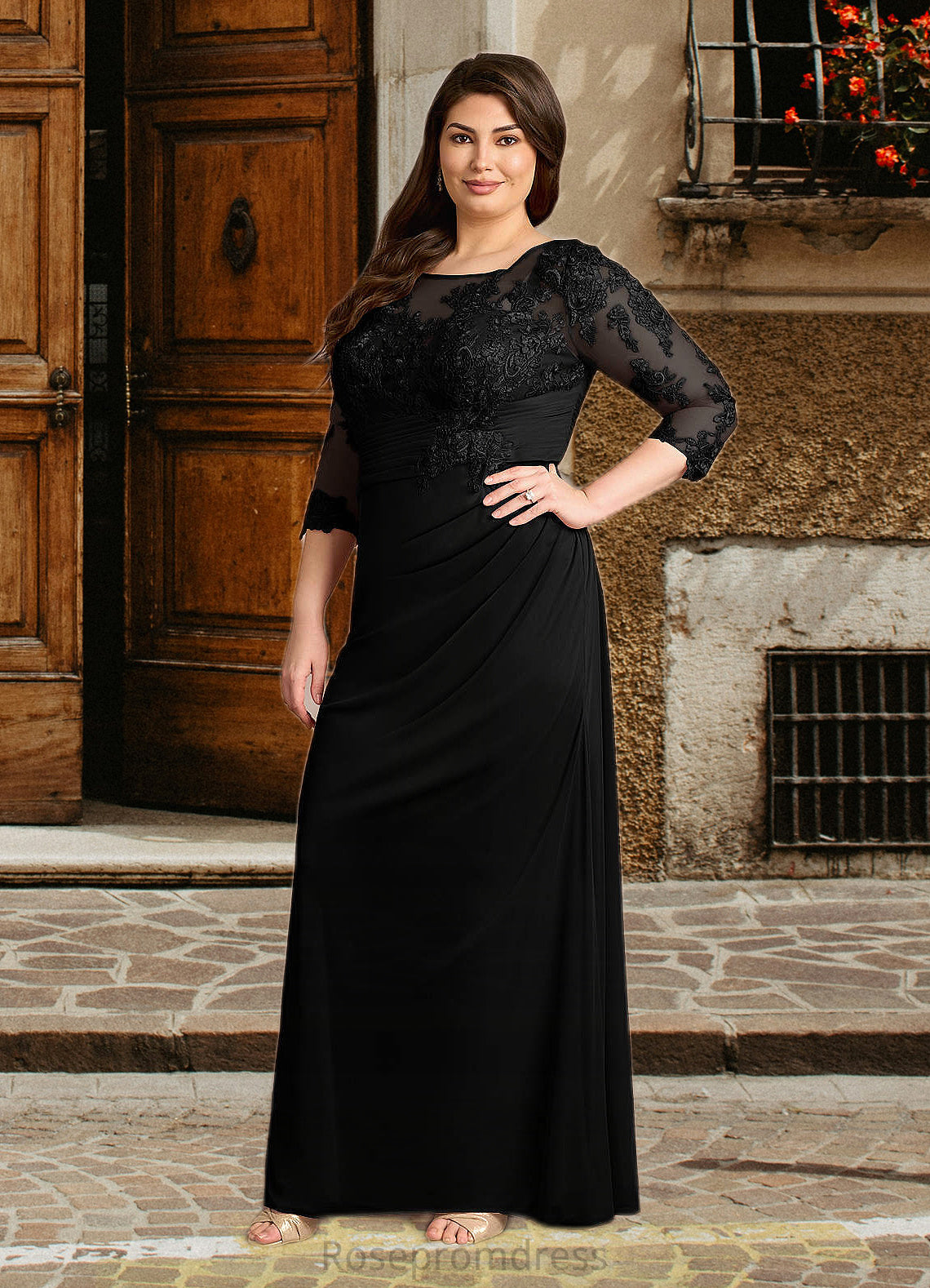 Shannon Mermaid Scoop Lace Lace Floor-Length Dress SRSP0022631