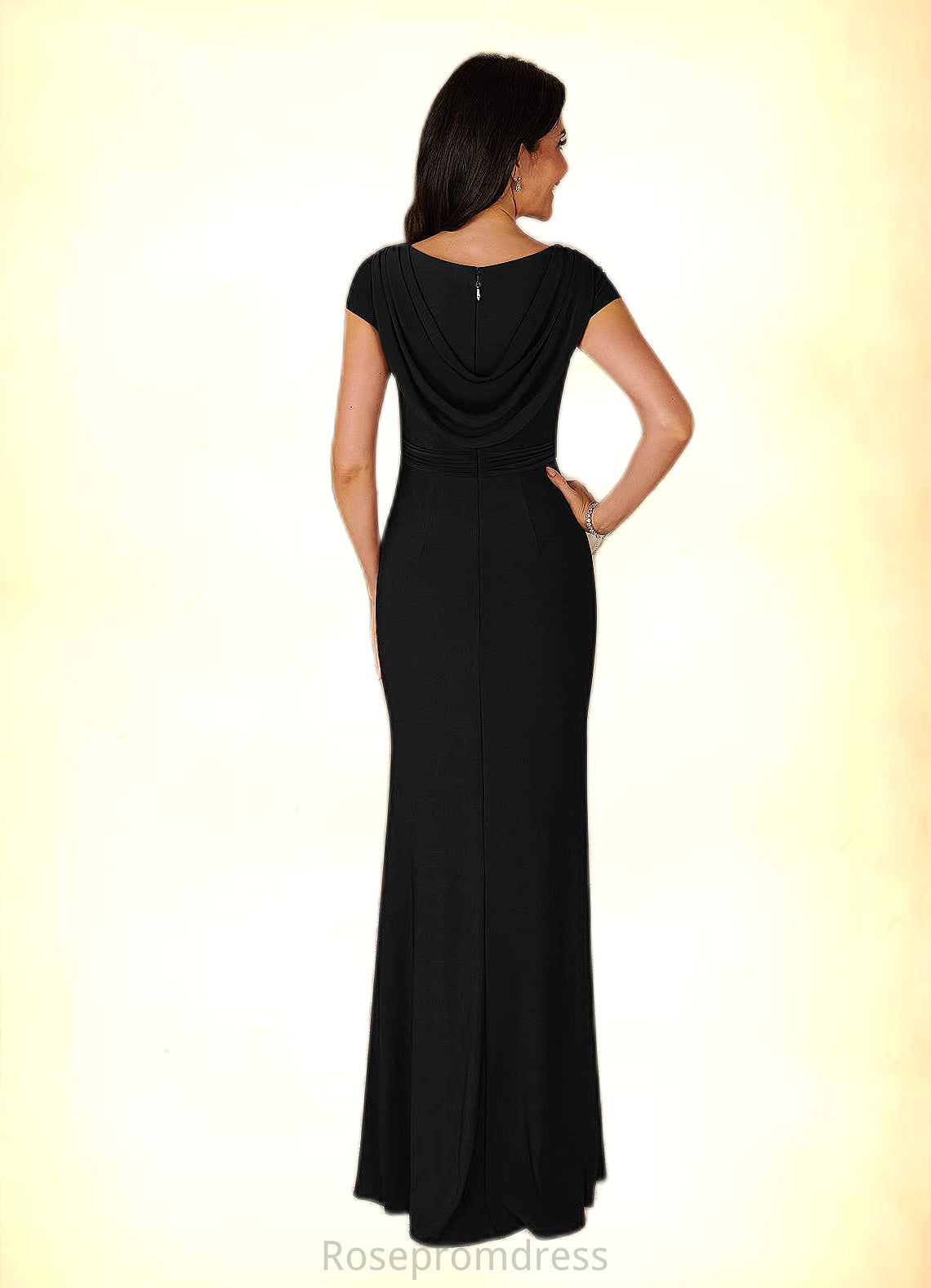 Emilia Mermaid V-Neck Sequins Lace Floor-Length Dress SRSP0022653