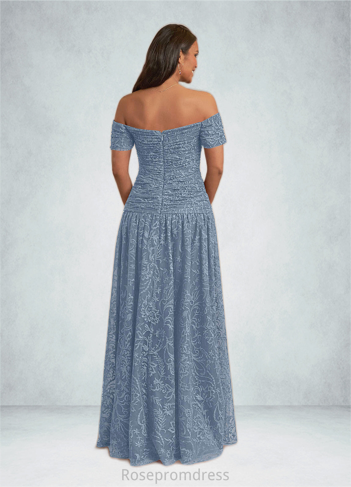 Precious A-Line Sweetheart Off the Shoulder Lace Floor-Length Dress SRSP0022688