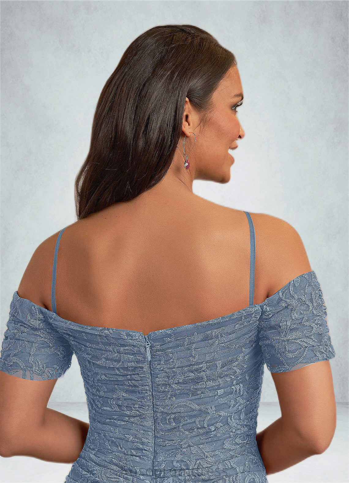 Precious A-Line Sweetheart Off the Shoulder Lace Floor-Length Dress SRSP0022688