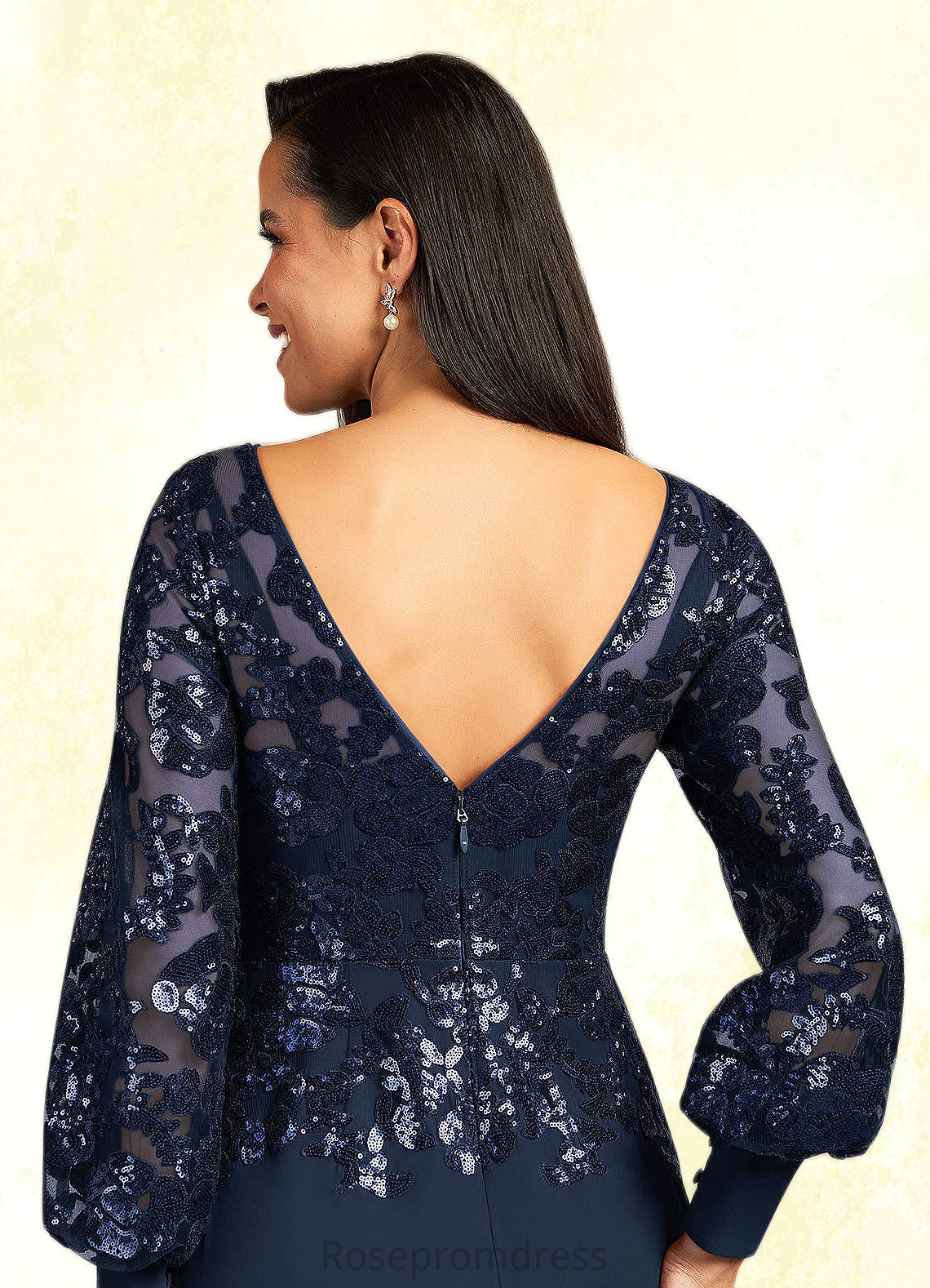 Jadyn Mermaid Sequins Lace Floor-Length Dress SRSP0022689