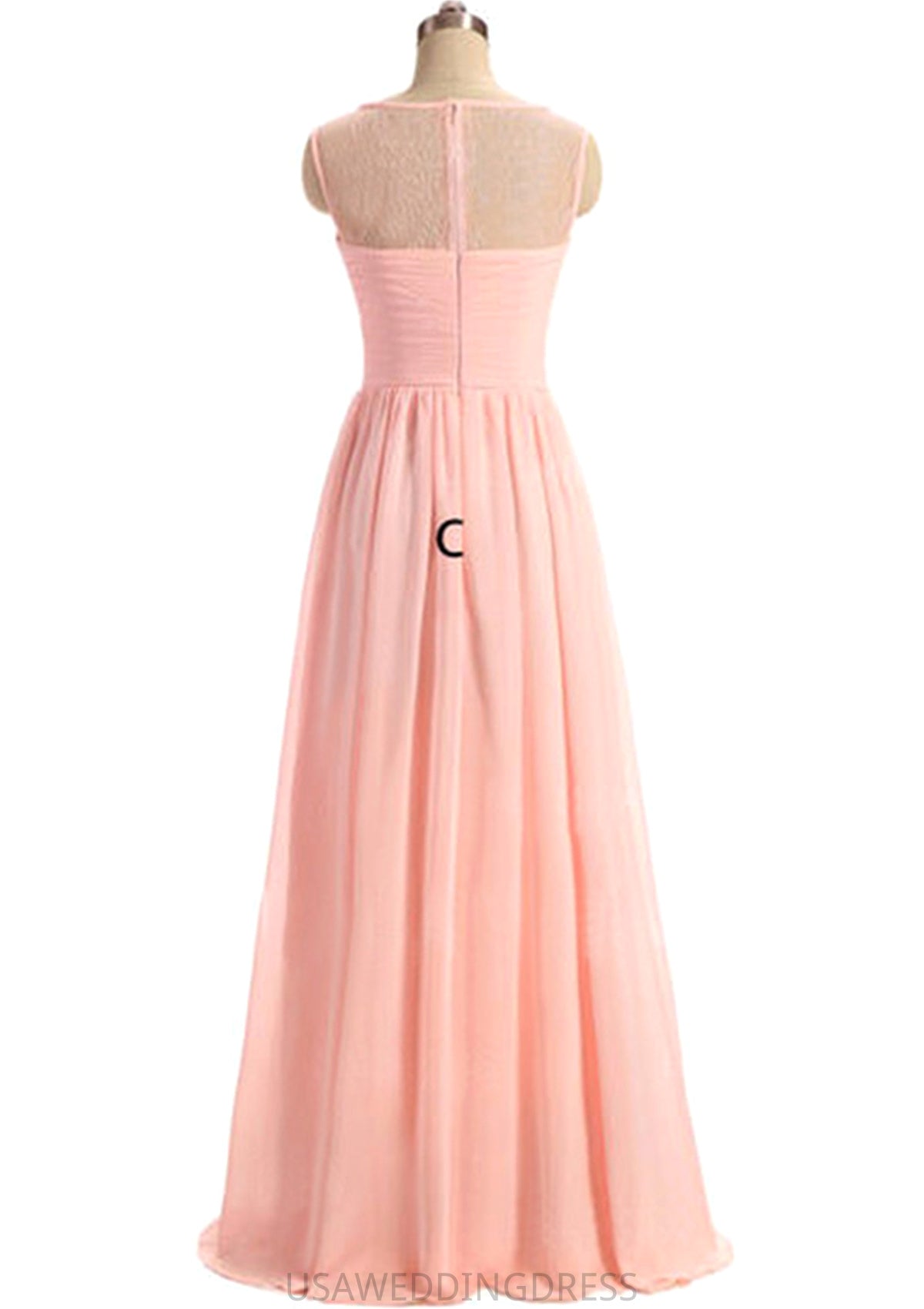 Sweetheart Sleeveless Long/Floor-Length A-Line/Princess Chiffon Bridesmaid Dresses Alexus DSP0025418