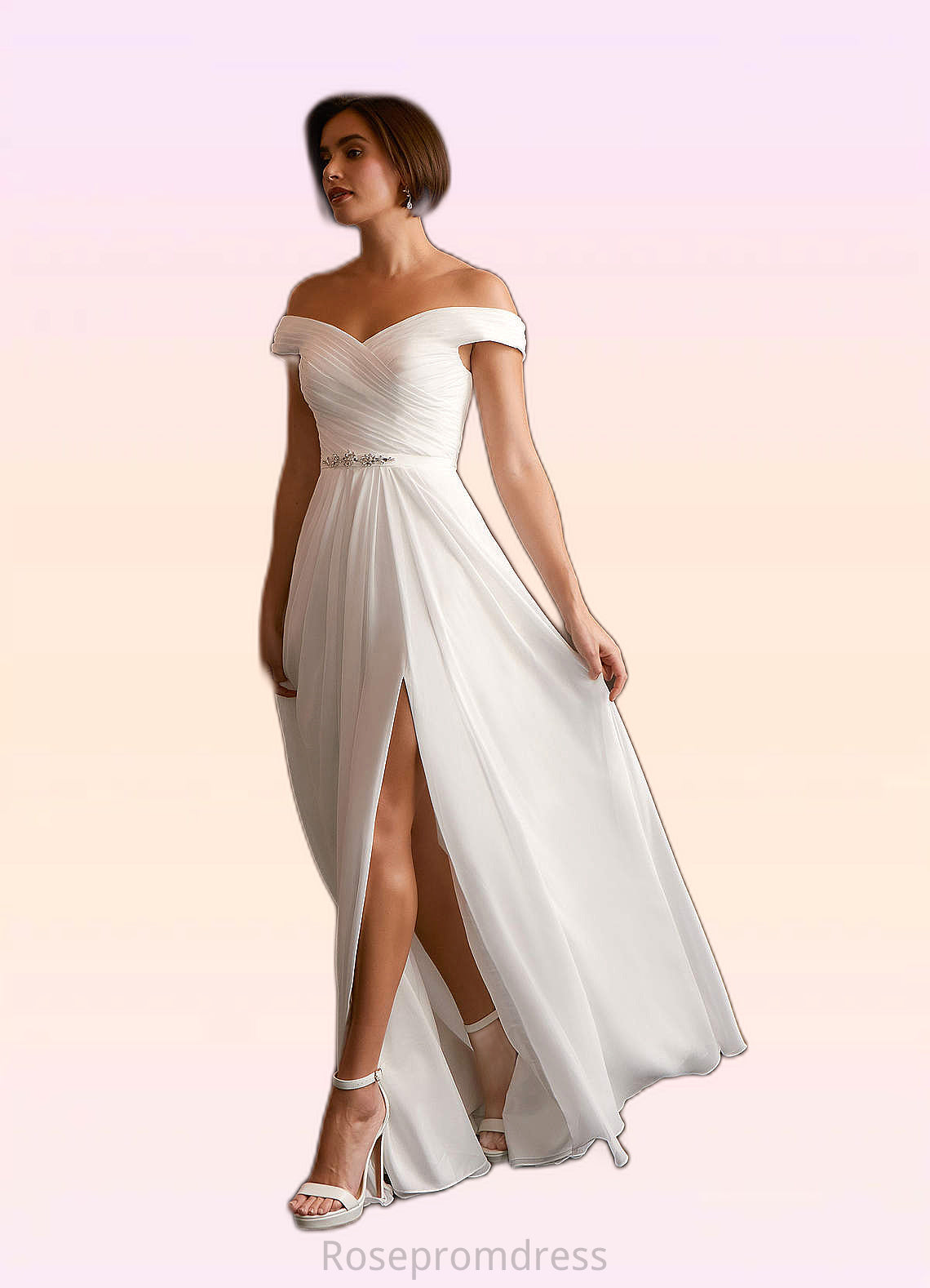 Genevieve A-Line Sequins Chiffon Floor-Length Dress SRSP0020092