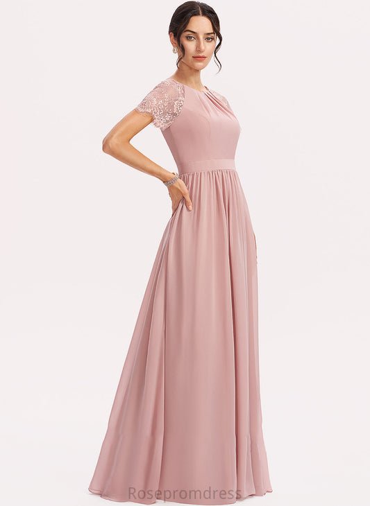 A-Line Embellishment Straps Fabric Lace Floor-Length Length Silhouette Camryn Sleeveless A-Line/Princess Floor Length Bridesmaid Dresses