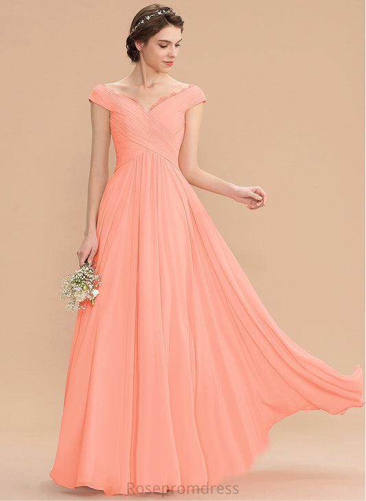 Neckline Length OfftheShoulder Silhouette A-line Floor-Length Fabric Straps&Sleeves Gia Floor Length Spaghetti Staps Sleeveless Bridesmaid Dresses