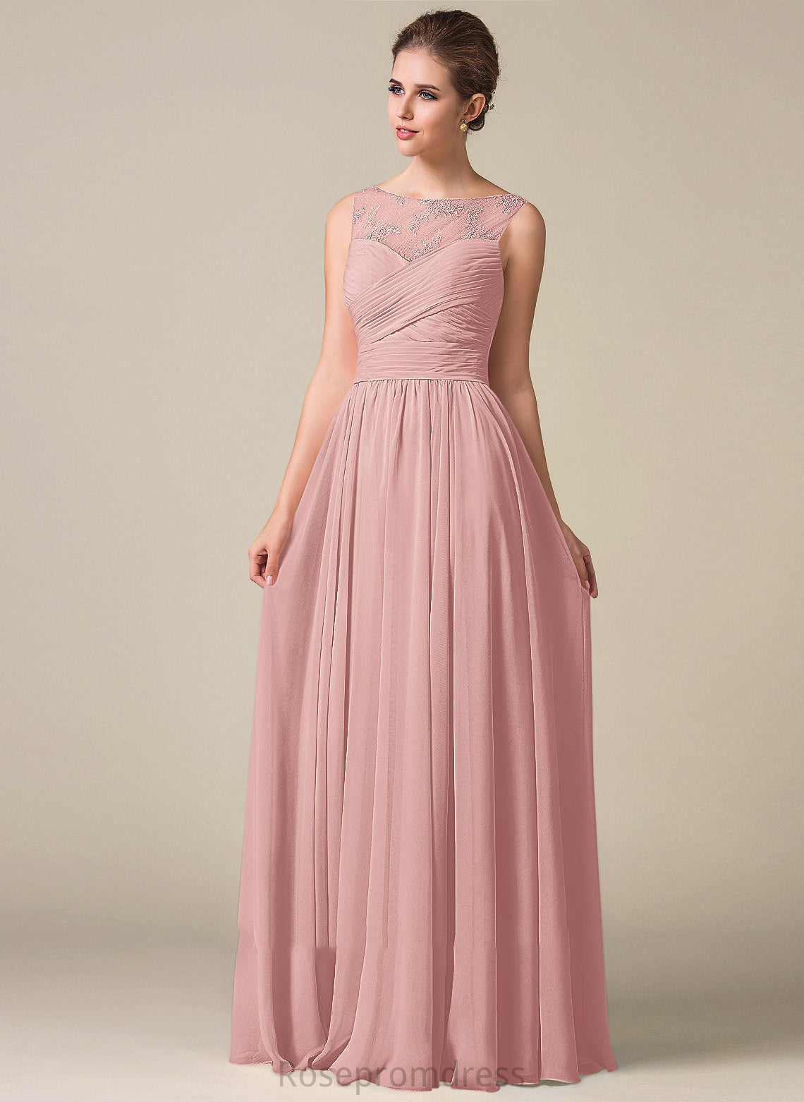Neckline Fabric ScoopNeck A-Line Silhouette Floor-Length Embellishment Length Ruffle Moira Bridesmaid Dresses