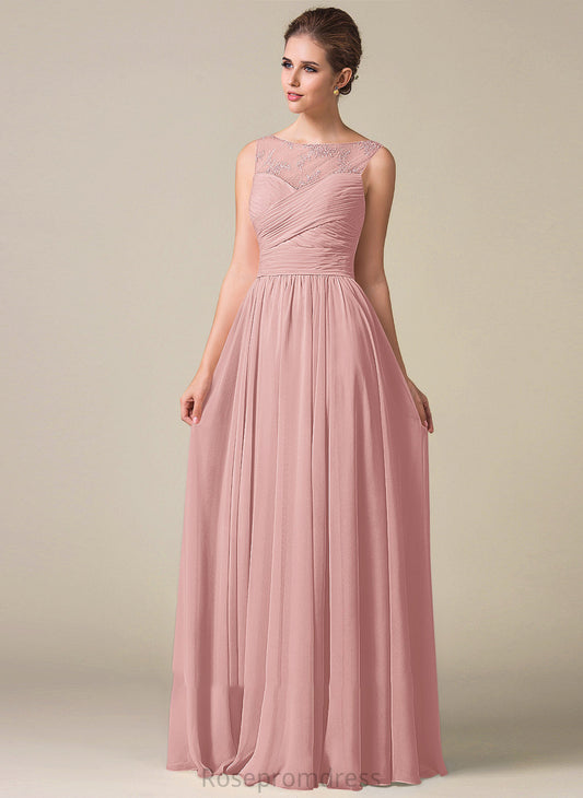 Neckline Fabric ScoopNeck A-Line Silhouette Floor-Length Embellishment Length Ruffle Moira Bridesmaid Dresses