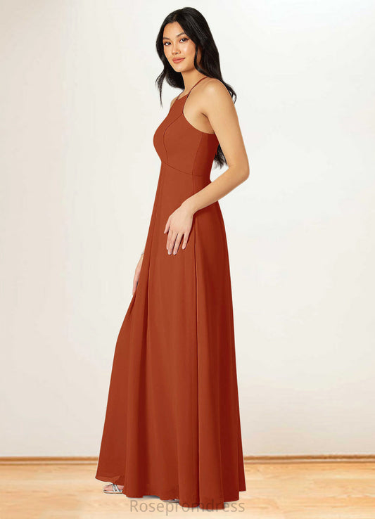 Nellie Empire Pleated Chiffon Floor-Length Dress SRSP0019686