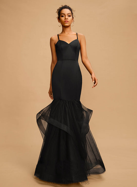 Prom Dresses V-neck Satin Trumpet/Mermaid Floor-Length Savannah