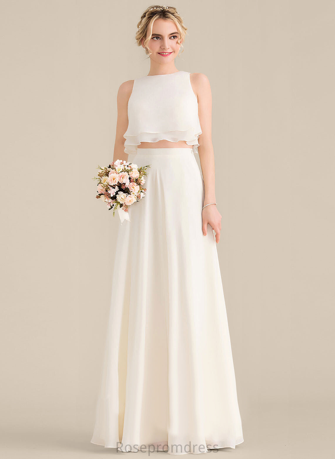 Fabric Straps&Sleeves Floor-Length Neckline A-line Silhouette Length Scoop Edith Floor Length A-Line/Princess Sleeveless Bridesmaid Dresses