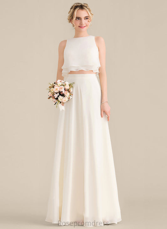 Fabric Straps&Sleeves Floor-Length Neckline A-line Silhouette Length Scoop Edith Floor Length A-Line/Princess Sleeveless Bridesmaid Dresses