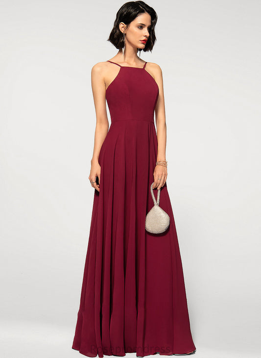 Neckline Length Straps Fabric A-Line Silhouette ScoopNeck Floor-Length SquareNeckline Marisa Bridesmaid Dresses