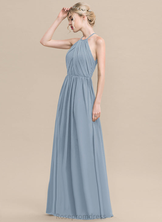 Neckline Floor-Length Fabric Silhouette Length A-line Straps&Sleeves Scoop Victoria Floor Length Natural Waist Spaghetti Staps Bridesmaid Dresses