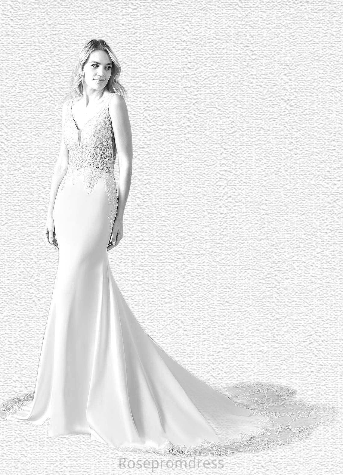 Barbara Mermaid Sequins Lace Cathedral Train Dress SRSP0020102