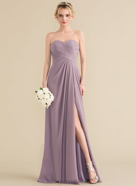 Silhouette Length Sweetheart Neckline Fabric Floor-Length A-line Straps&Sleeves Donna Natural Waist Sleeveless A-Line/Princess Bridesmaid Dresses
