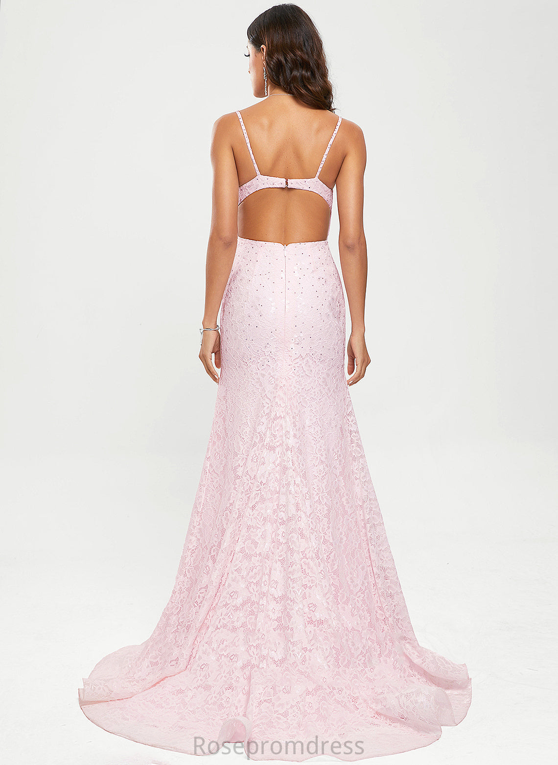 Prom Dresses Scoop Sequins With Sweep Train Trumpet/Mermaid Mira Lace