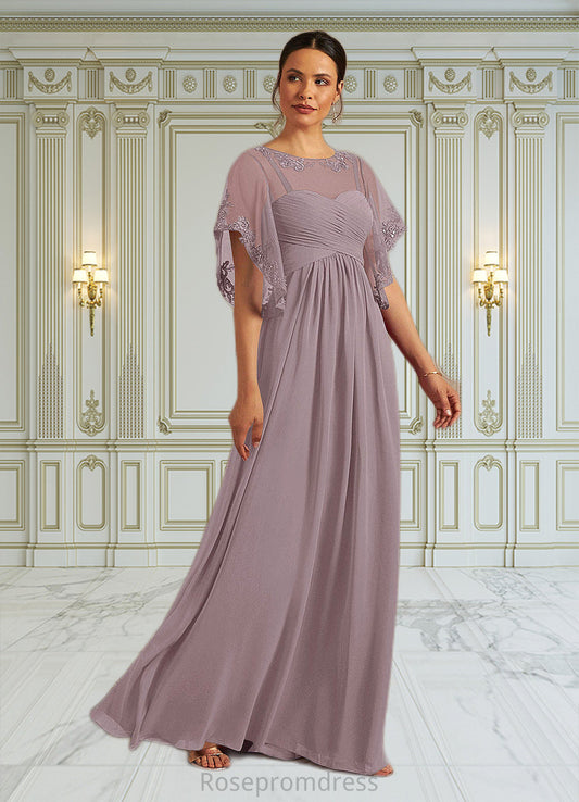 Peyton A-Line Sequins Lace Floor-Length Dress SRSP0019941