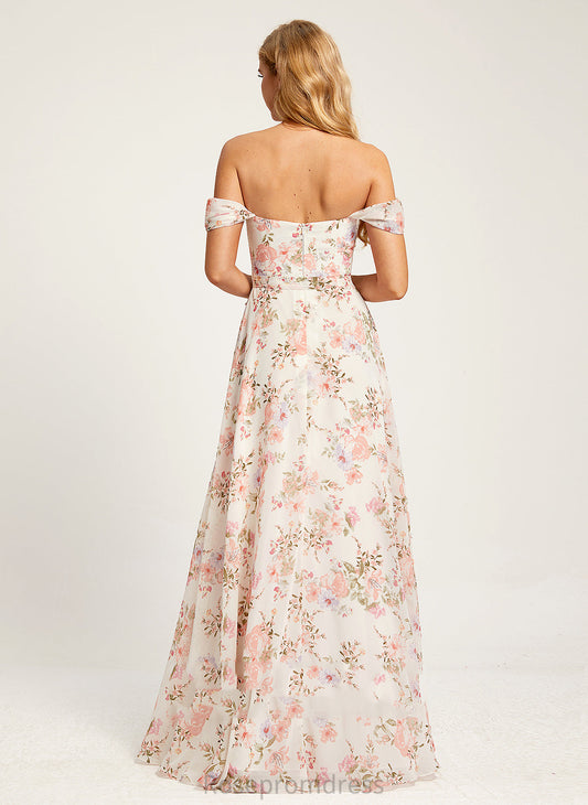 Floor-Length SplitFront Neckline Embellishment Off-the-Shoulder A-Line Fabric Length Silhouette Livia A-Line/Princess Floor Length Bridesmaid Dresses