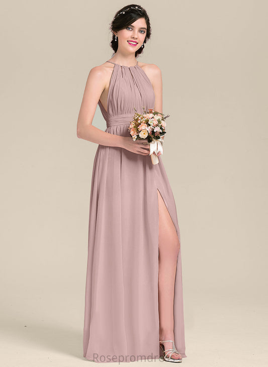 Scoop Silhouette Fabric Floor-Length Neckline Straps&Sleeves A-line Length Karma Floor Length Sleeveless Natural Waist Bridesmaid Dresses