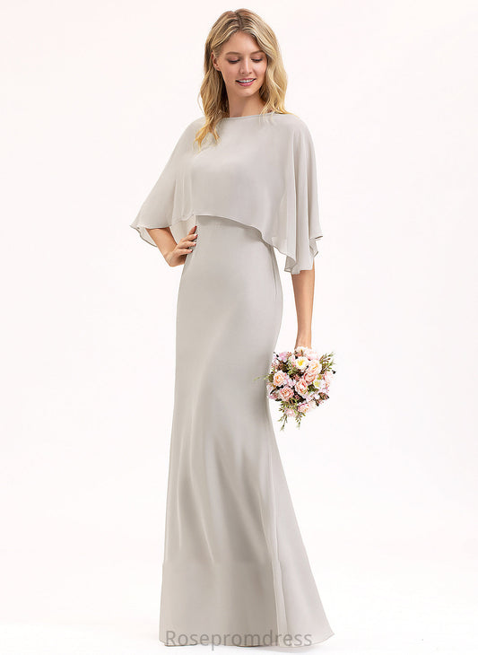 Straps Silhouette Sheath/Column Fabric Neckline Floor-Length SquareNeckline Length Miah Bridesmaid Dresses
