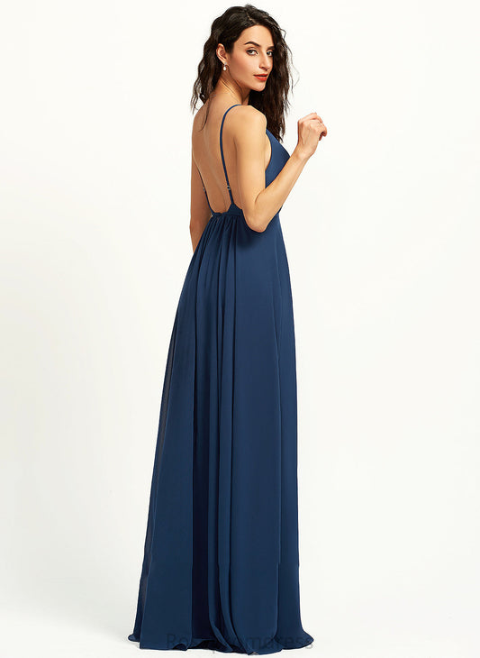 Prom Dresses V-neck Chelsea Split Front With A-Line Floor-Length