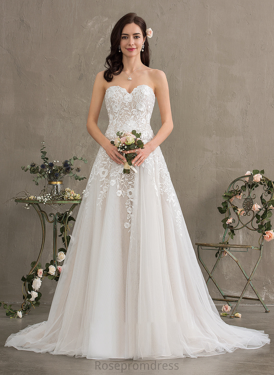 Dress Tulle Silvia Wedding Dresses Wedding Train Sweetheart Court Ball-Gown/Princess