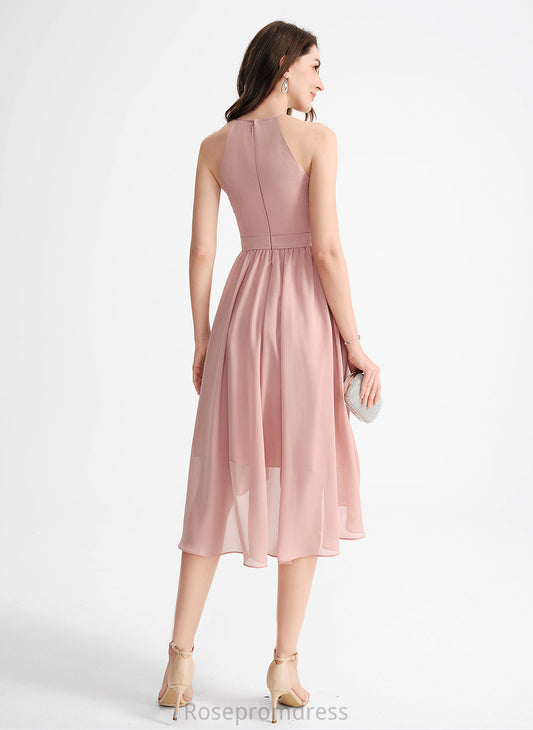 Neck Scoop Asymmetrical Homecoming Dresses Dress Jessica Lace Chiffon Homecoming With A-Line