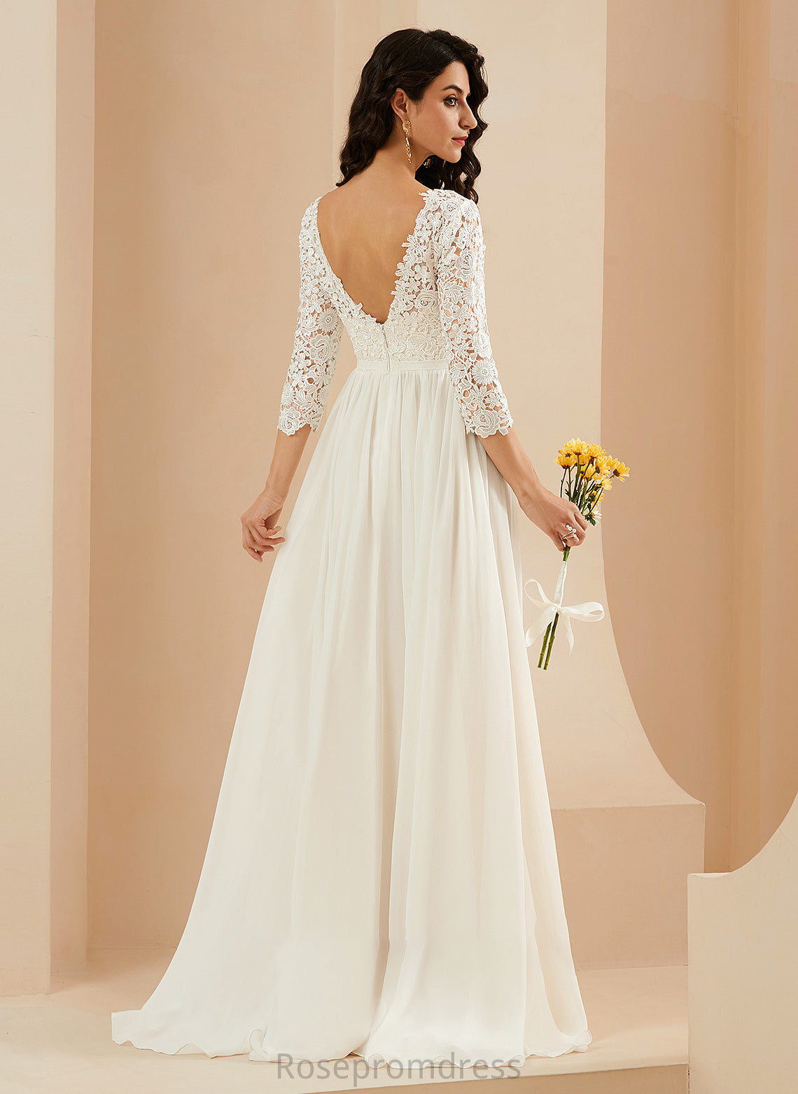A-Line Lace Abbigail Dress Wedding Wedding Dresses With Train Sweep