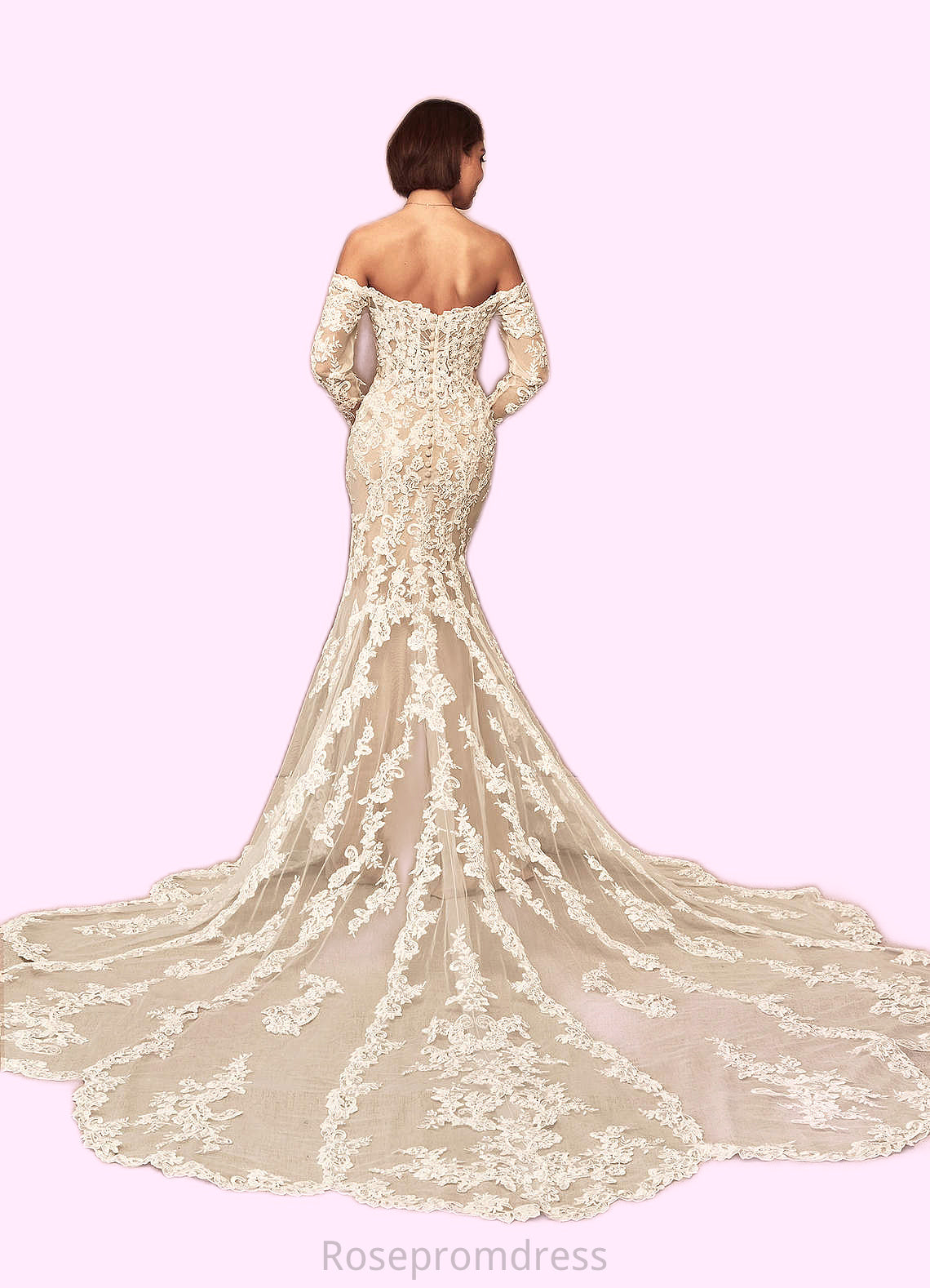 Hazel Mermaid Sequins Tulle Cathedral Train Dress SRSP0020049