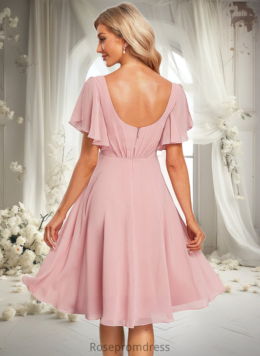 Shannon A-line V-Neck Knee-Length Chiffon Homecoming Dress DSP0025702