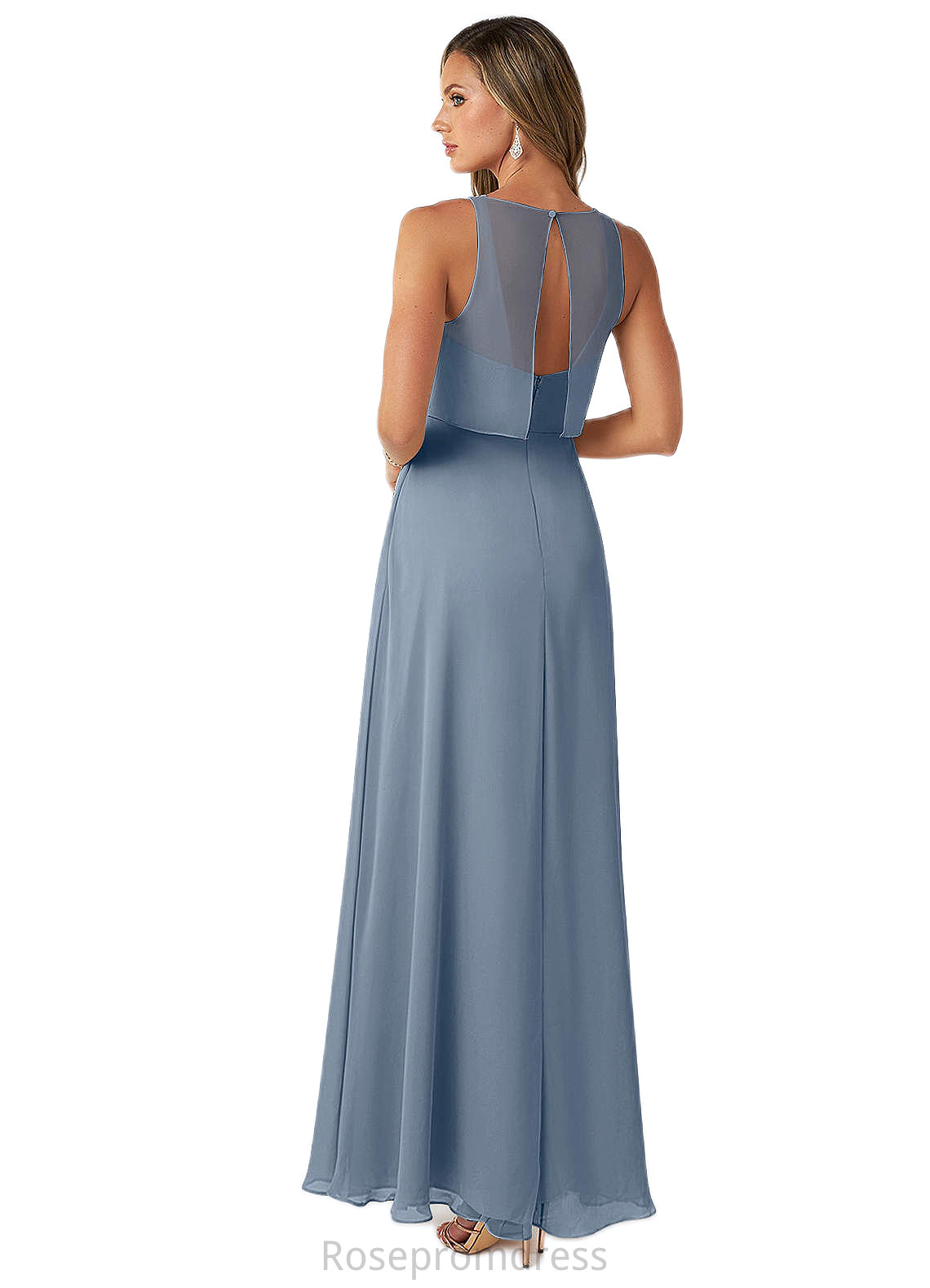 Cornelia A-Line Chiffon Floor-Length Dress SRSP0019778