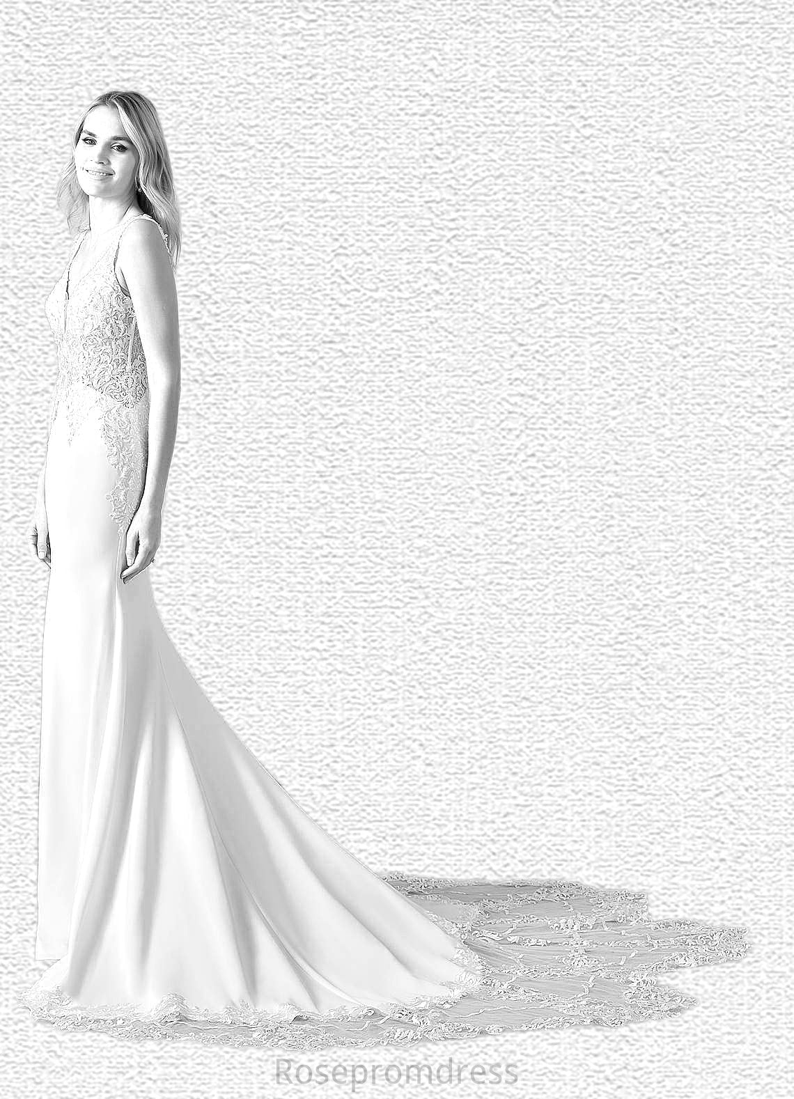 Barbara Mermaid Sequins Lace Cathedral Train Dress SRSP0020102