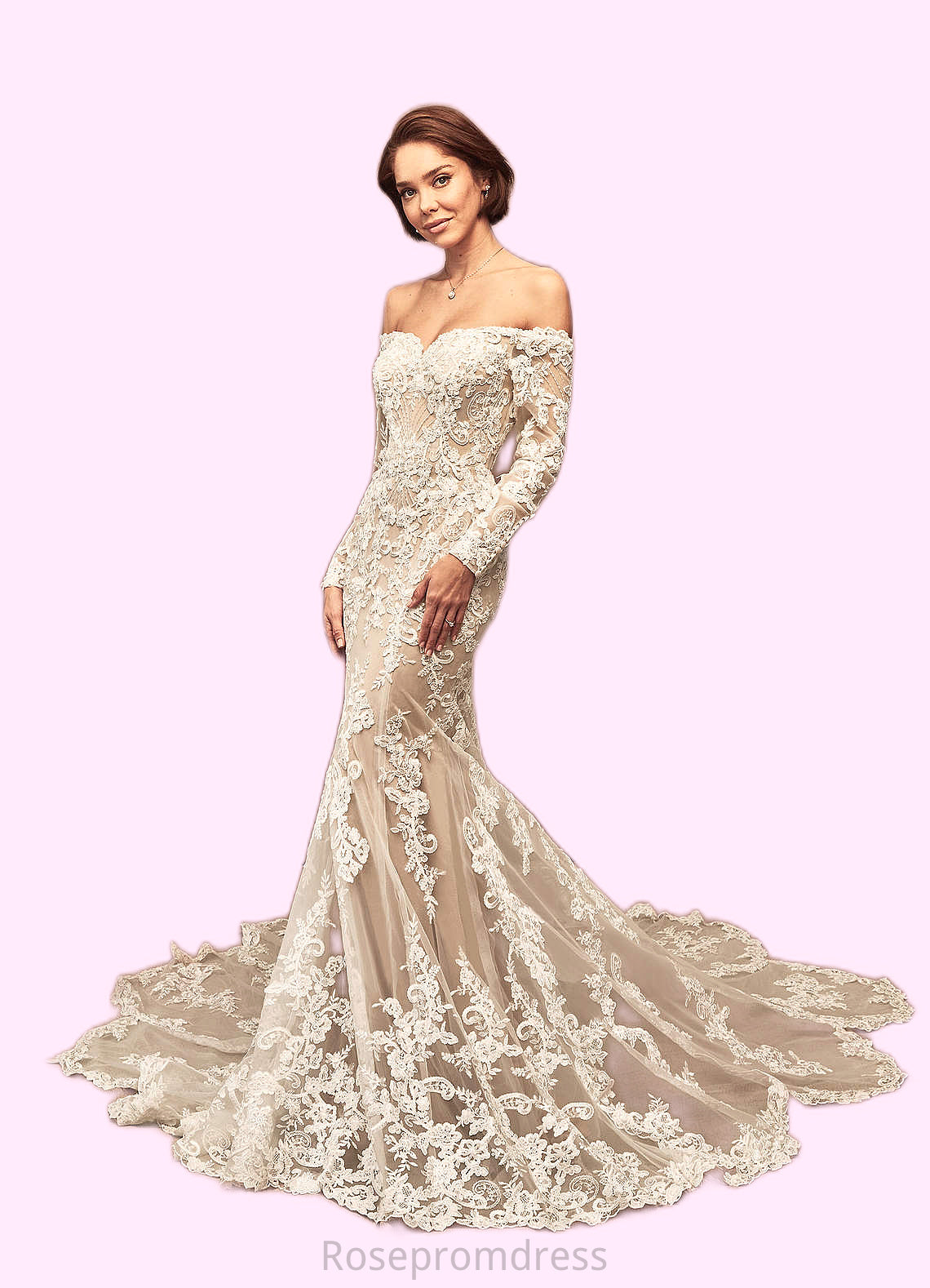 Hazel Mermaid Sequins Tulle Cathedral Train Dress SRSP0020049
