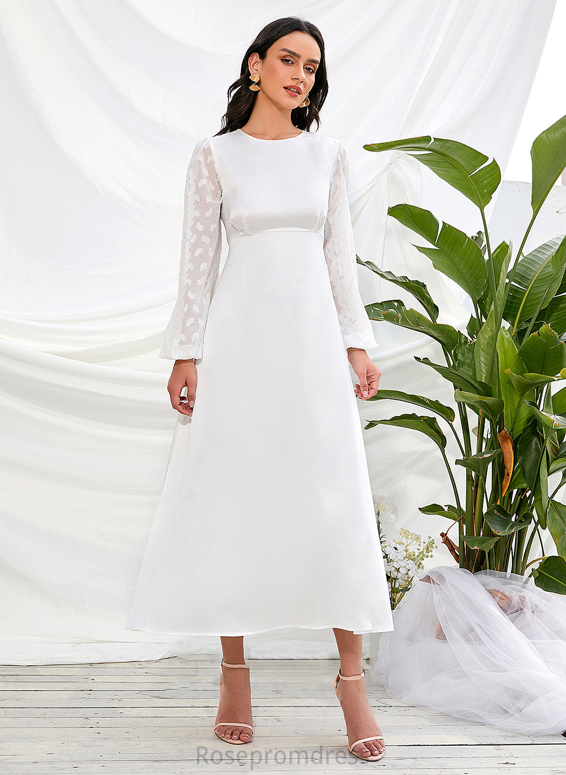 Dress Wedding Dresses A-Line Gertrude Tea-Length Wedding